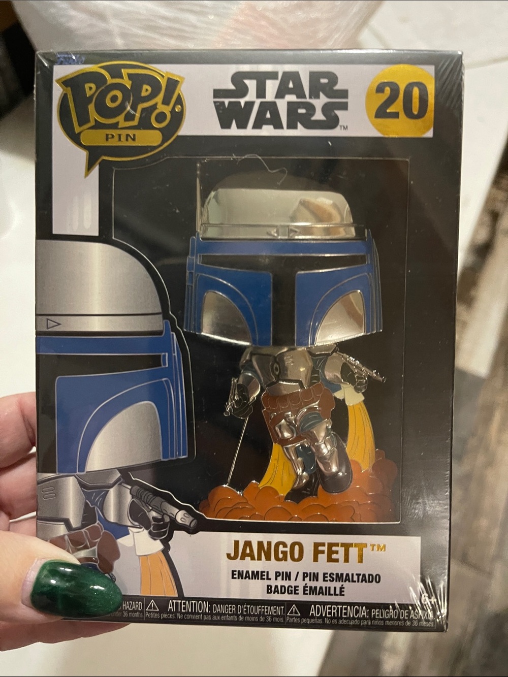 Funko Star Wars Jango Fett Enamel Pin - Blue, Silver & Brown Brand New